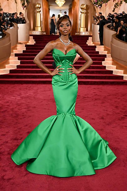 Olandria at the Golden Globes 2026: A Custom Emerald Gown