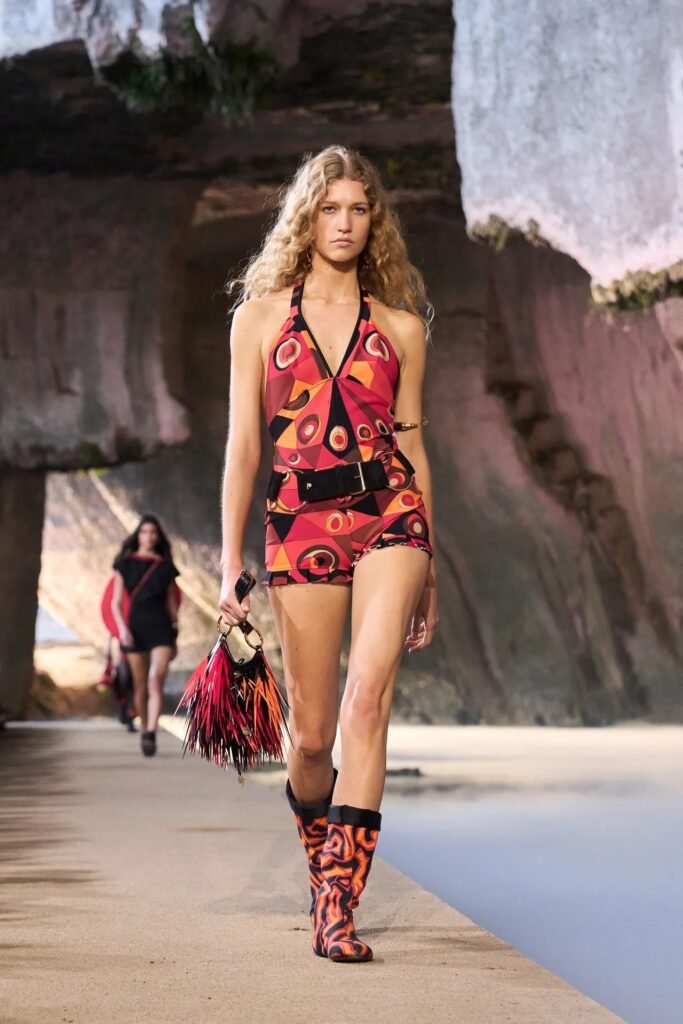 Bella Hadid Turns Saint-Tropez Into Her Personal Runway in Emilio Pucci’s Occhi Print Jumpsuit From the SS26 “L’Alba” Collection 3