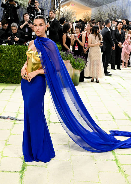 Hailey Bieber at the 2026 Met Gala: Sculpted Power in Saint Laurent