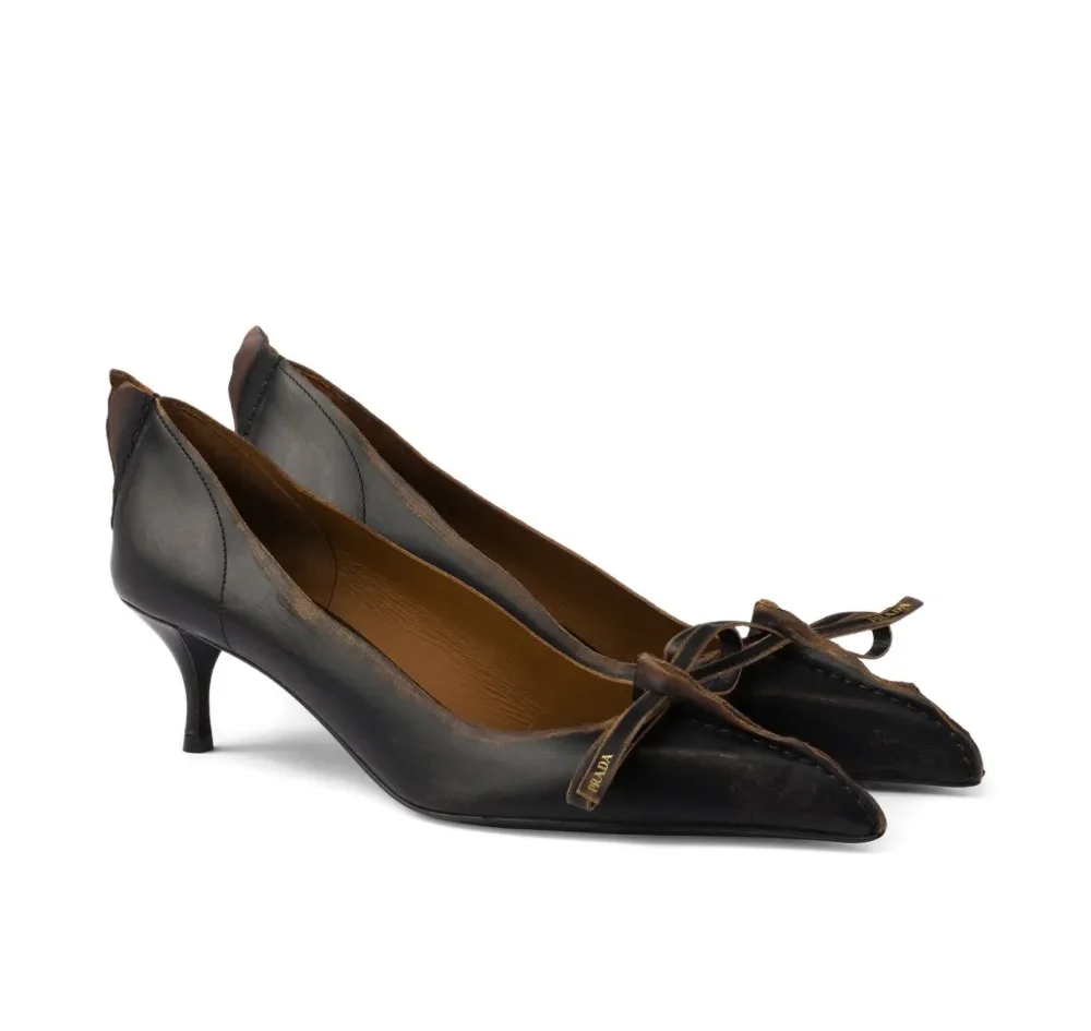 Prada antiqued leather pumps 1 31305559 60592487 1000
