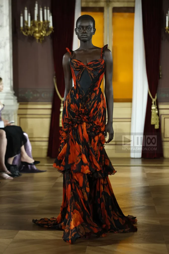 ArdAzAei 13 Model on the runway at the Ardazaei fashion show in Paris, Fall Winter 2026 Couture Fashion Week, Runway Look #013