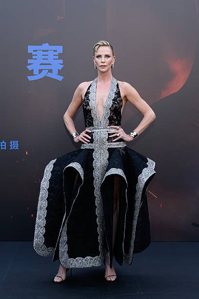 Charlize Theron in Givenchy at The Odyssey Beijing Photocall