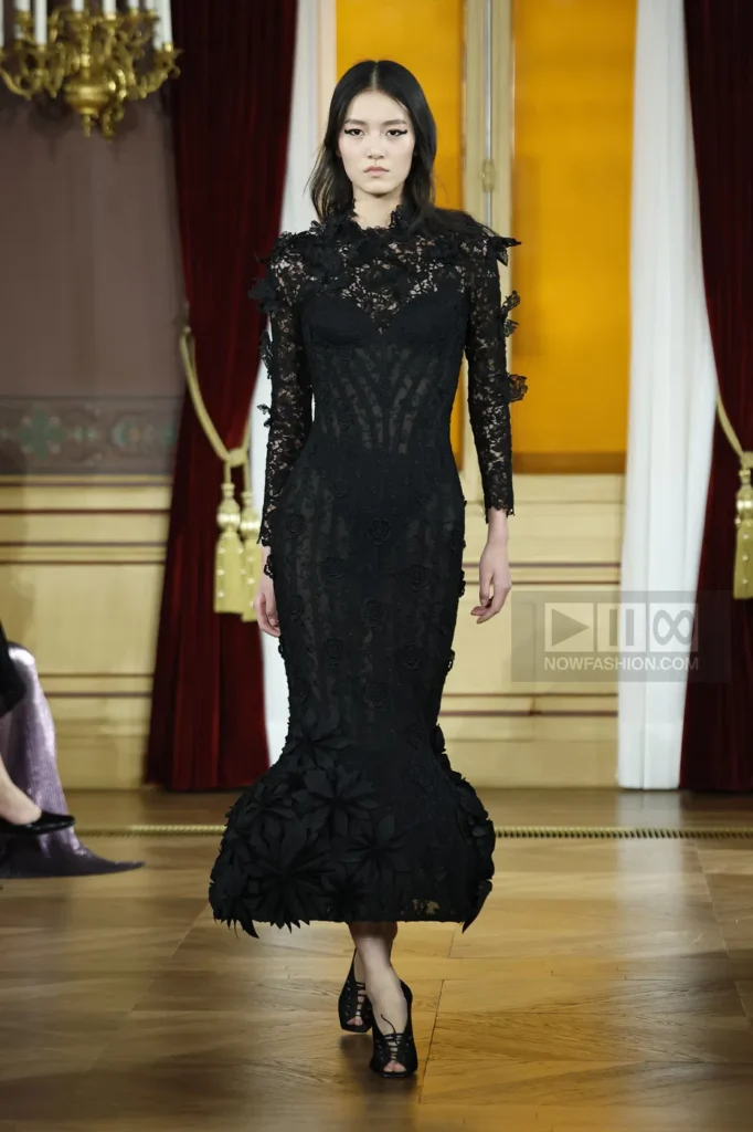 ArdAzAei 24 Model on the runway at the Ardazaei fashion show in Paris, Fall Winter 2026 Couture Fashion Week, Runway Look #024