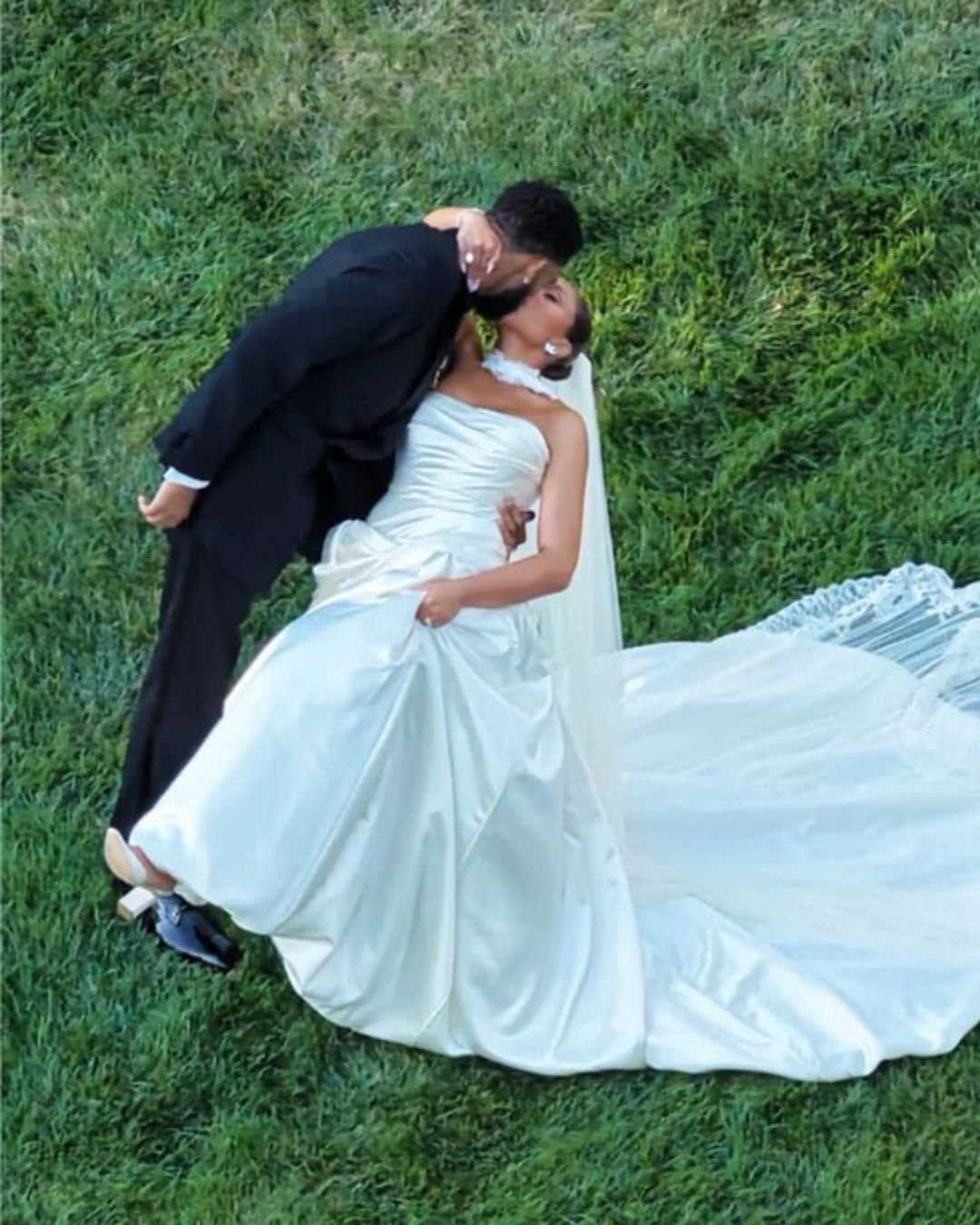 Jordyn Woods Marries Karl-Anthony Towns in an Old Hollywood-Inspired Wedding Look