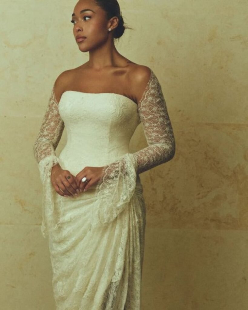 Jordyn Woods Marries Karl-Anthony Towns in an Old Hollywood-Inspired Wedding Look 4 Danielle Frankel, Jordyn Woods, Karl-Anthony Towns, Ralph Lauren, Tiffany & Co., Wedding