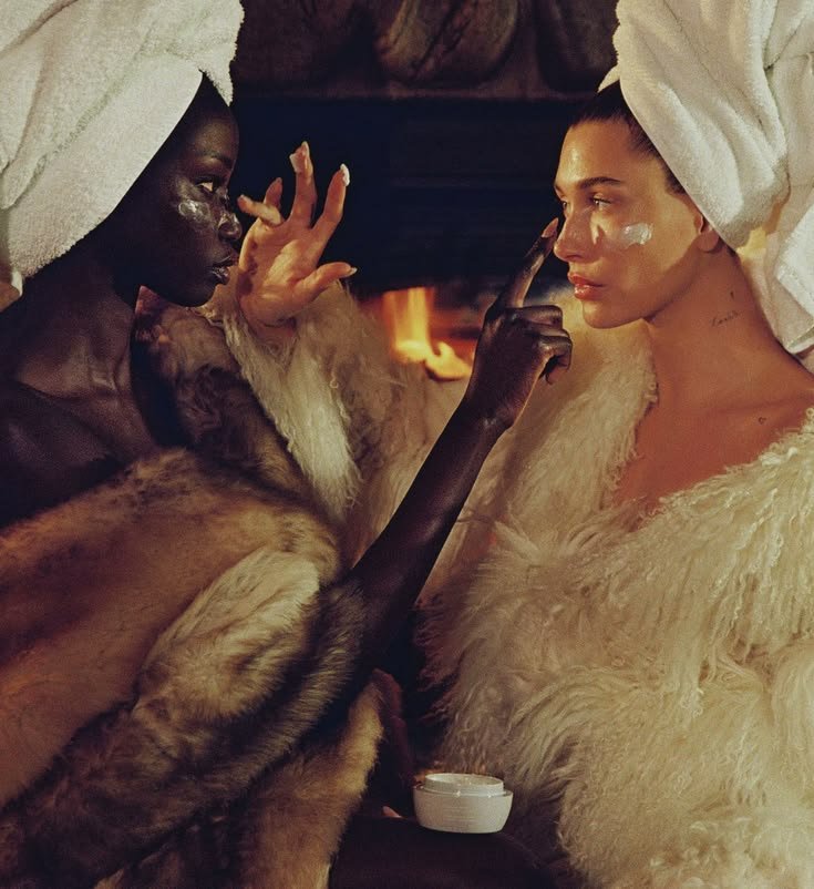 Hailey Bieber x Anok Yai for Rhode: A Winter Beauty Moment That Feels Iconic Anok Yai and Hailey Bieber for Rhode campaign 1