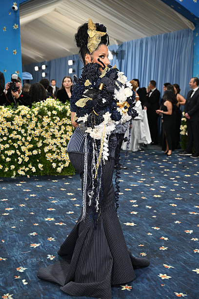 Nicki Minaj IGNITES the 2025 Met Gala in Thom Browne’s Dandy Pinstripe Vision