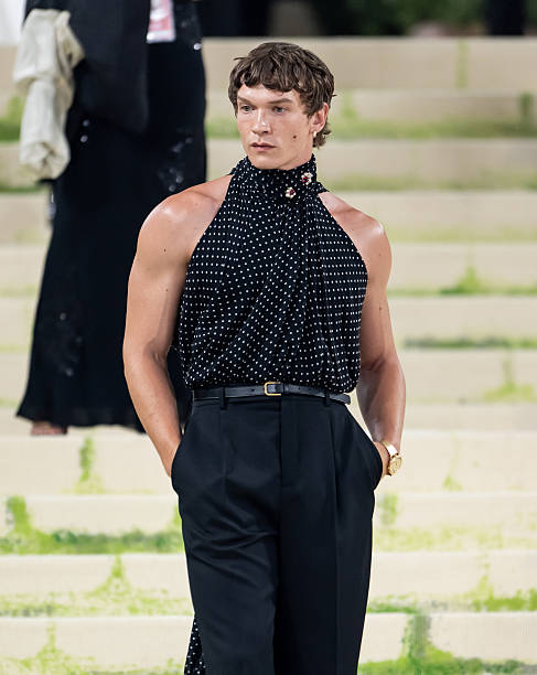 Connor Storrie attends the 2026 Met Gala celebrating “Costume Art” at the Metropolitan Museum of Art wearing Saint Laurent.