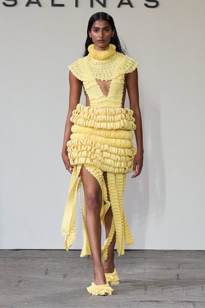 J.Salinas Spring 2027 Ready-to-Wear brings Peruvian heritage to Milan with vibrant crochet, artisanal craftsmanship, bold color and Andean-inspired silhouettes.
