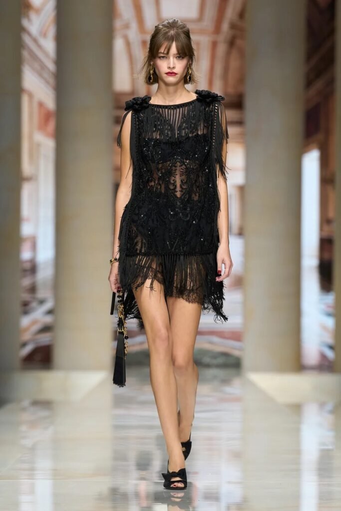 Dolce & Gabbana 3 Dolce & Gabbana Spring 2027 reimagines Sicilian heritage through lace, leopard, crochet, lingerie, heirlooms, embroidery and modern maximalism.