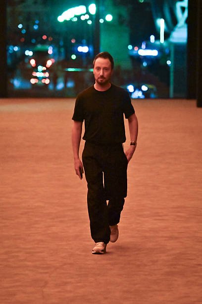 Anthony Vaccarello Officially Exits Saint Laurent After 10 Years paris france fashion designer anthony vaccarello walks the runway during the saint laurent 12